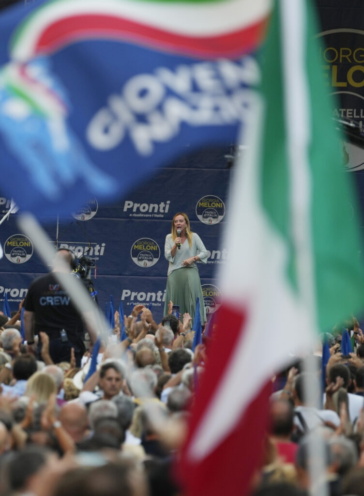 Italy's Meloni slams energy policy as campaign heats up