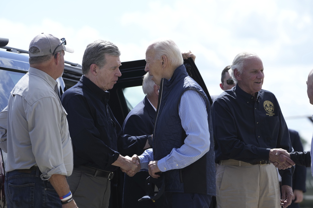 Biden, Harris Survey Hurricane Helene Devastation in Southeast