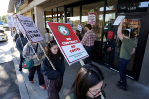 Unionized Starbucks Baristas Stage Strike at 59 Stores