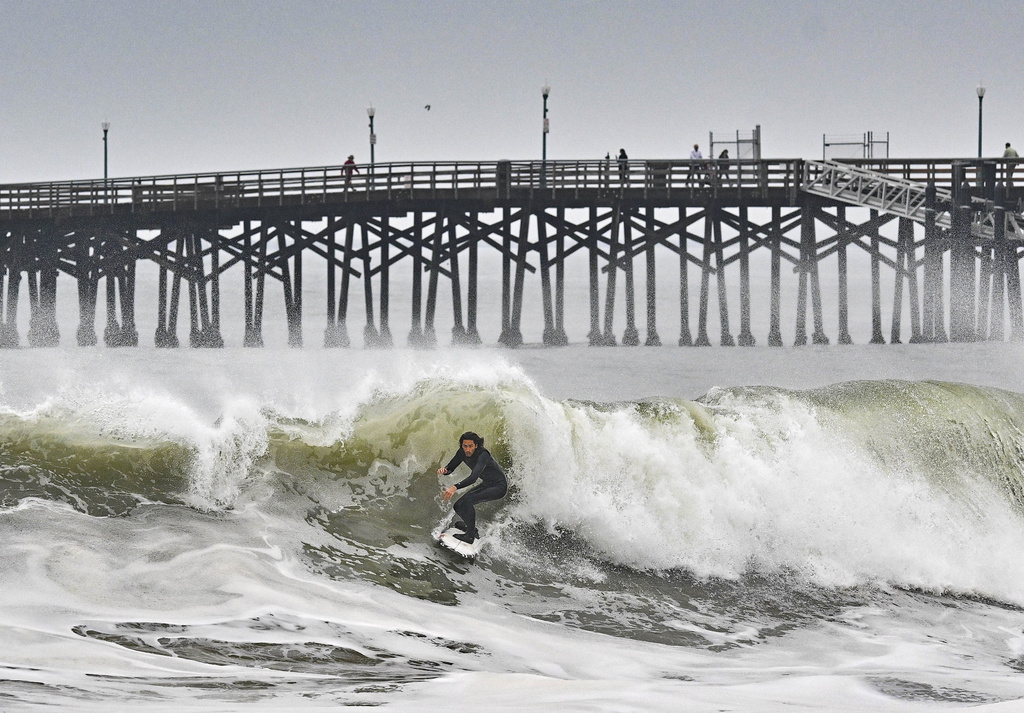 California Pier Collapses Amid Storm, Rescues Underway