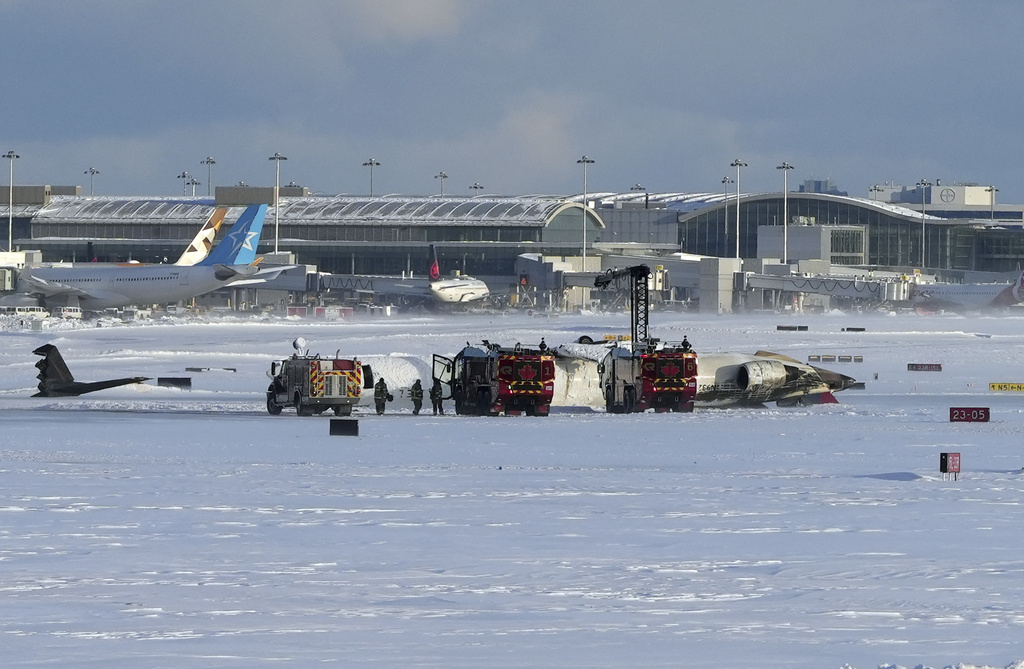 Delta Airlines Plane Flips on Landing at Toronto Airport, 19 Injured