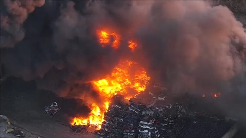 Camden, NJ Junkyard Fire Grows to Four Alarms, Officials Say