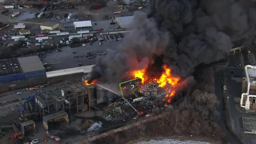 Camden, NJ Junkyard Fire Grows to Four Alarms, Officials Say