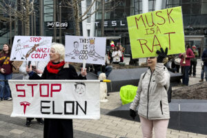 Protesters Target Tesla Over Elon Musk’s Government Influence