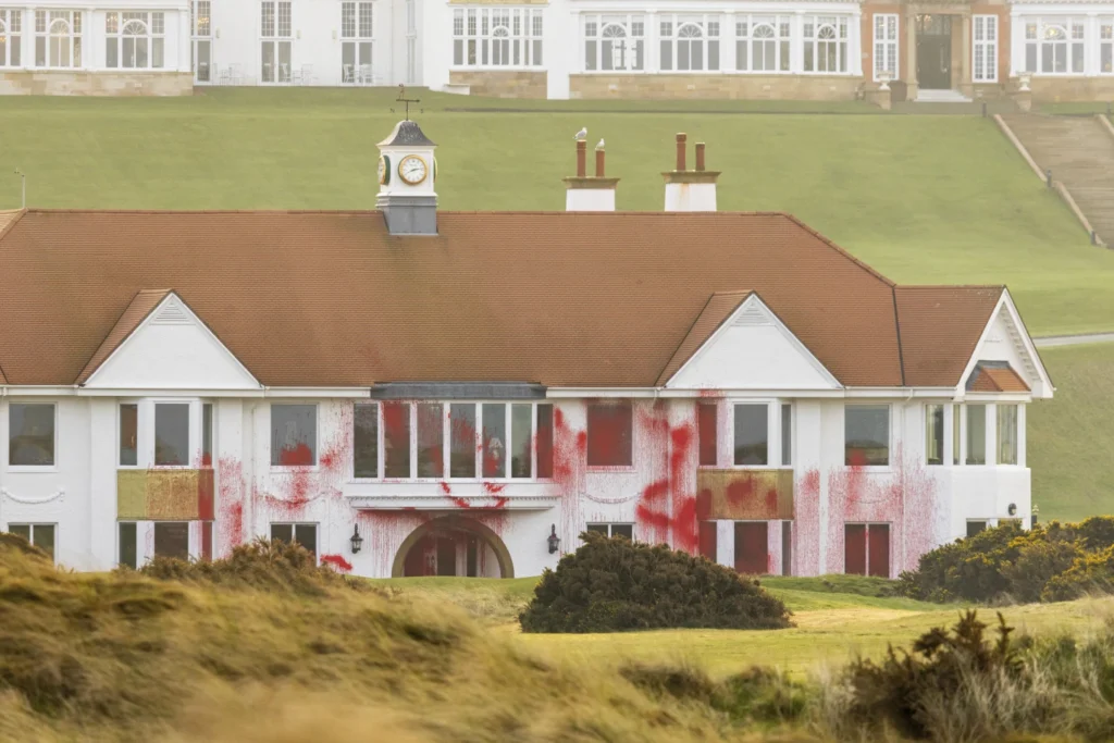 Activists Vandalize Trump’s Scottish Golf Course Over Gaza