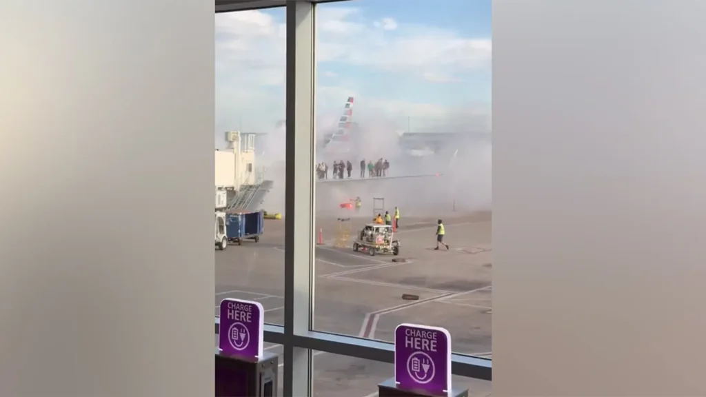 American Airlines Plane Catches Fire at Denver Airport Gate